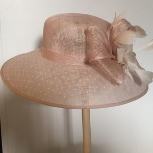 Light pink Kentucky derby sun hat